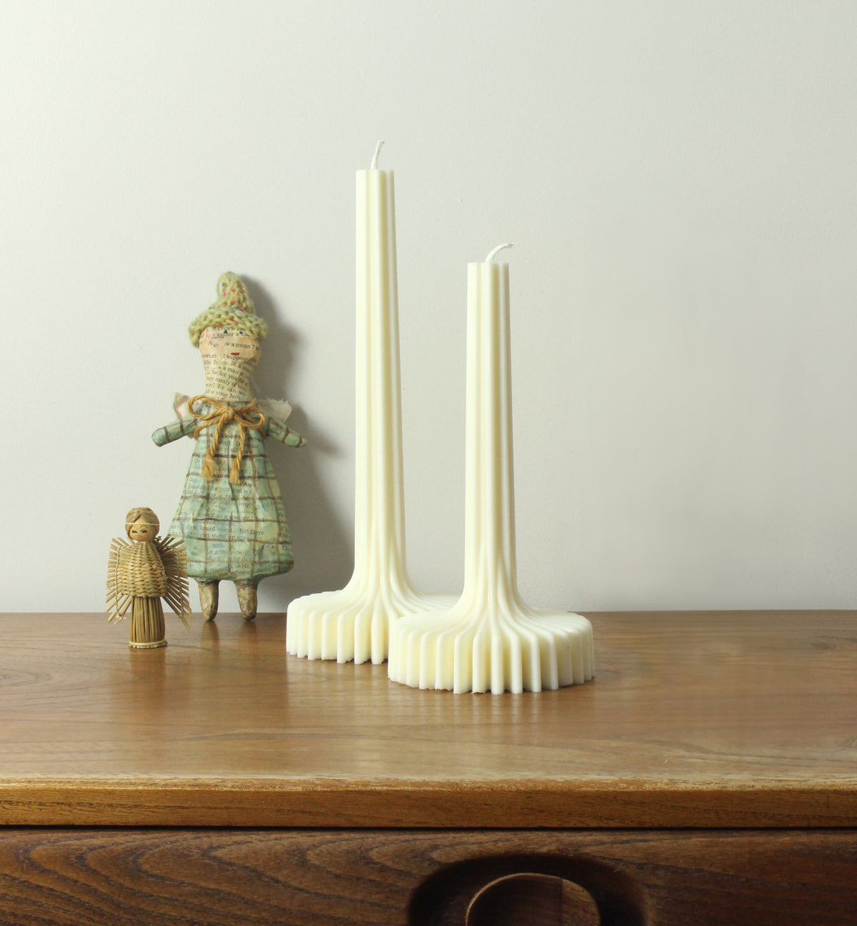 Geometric - Pack of 2 Scented Natural Wax Table Candles
